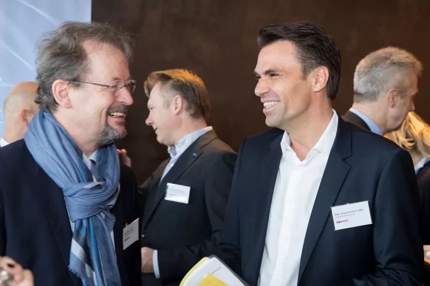 Mag. Hannes Frech, KSV1870 Holding AG und Mag. Jochen Borenich, MBA, Kapsch BusinessCom AG