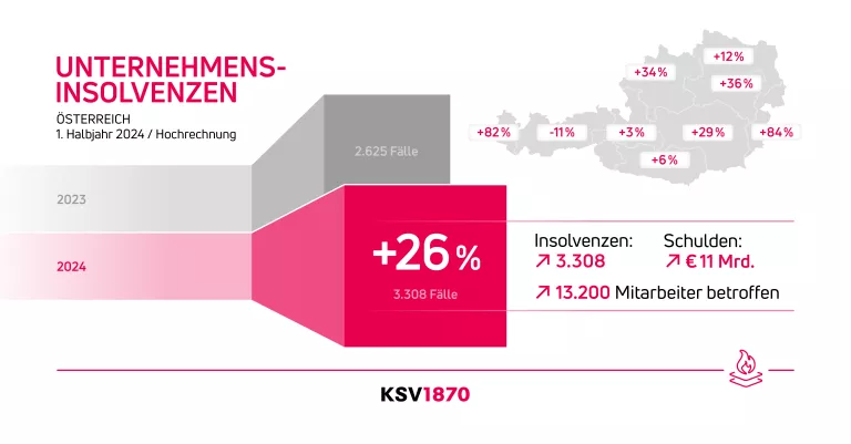 KSV1870 Infografik Insolvenzstatistik Unternehmen 1. Halbjahr 2024
